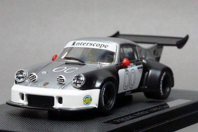 1:43 EBBRO 44019 Porsche 911 RSR Turbo Daytona 1977 #00 Silver / Black