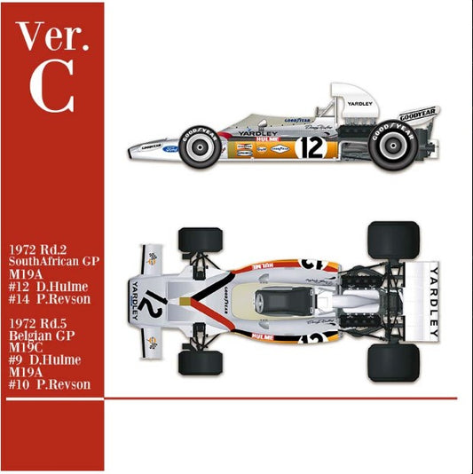 K586 Model Factory HIRO 1:43 McLaren M19A ver.C 1972 South African GP / Belgian GP Multi-Material Kit