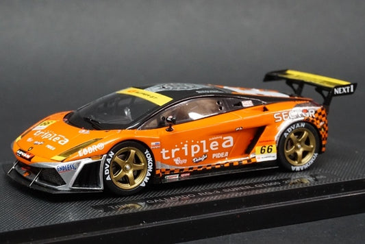 1:43 EBBRO 43963 Triple a Gallardo RG-3 Super GT300 2007 #66 Orange model car