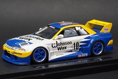 1:43 EBBRO P422 Johnson Skyline JGTC 1994 #10 White/Blue model car