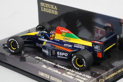 1:43 MINNICHAMPS 409900030 SUZUKA LEGEND ESPO LAROUSE Lamborghini Lola LC90 Aguri Suzuki 1990 #30