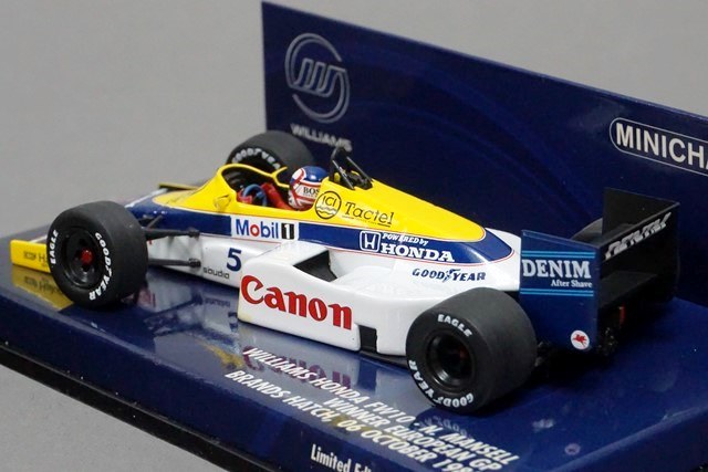 1:43 MINICHAMPS 400850005 Williams Honda FW10 Brands Hatch Winner 1985 #5 N.Mansell