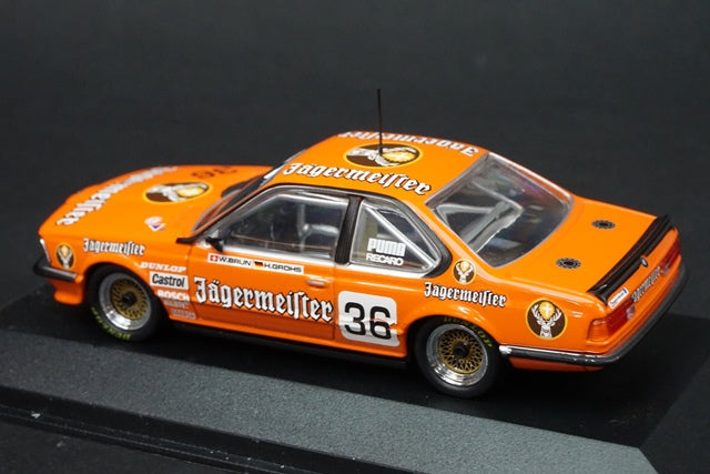 1:43 MINICHAMPS 430842636 BMW 635 CSI Monza 1984 #36 Jagermeister Brun/Grohs model car