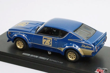 1:43 KYOSHO 03112RB Nissan Skyline 2000GT-R KPGC110 Racing Blue #73