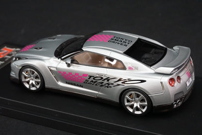 1:43 HPI 8409 Nissan GT-R R35 Tokyo Smart Driver Silver TSD model car