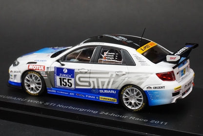 1:43 EBBRO 44988 SUBARU WRX STi Nurburgring 24h Race 2011 #155 model car