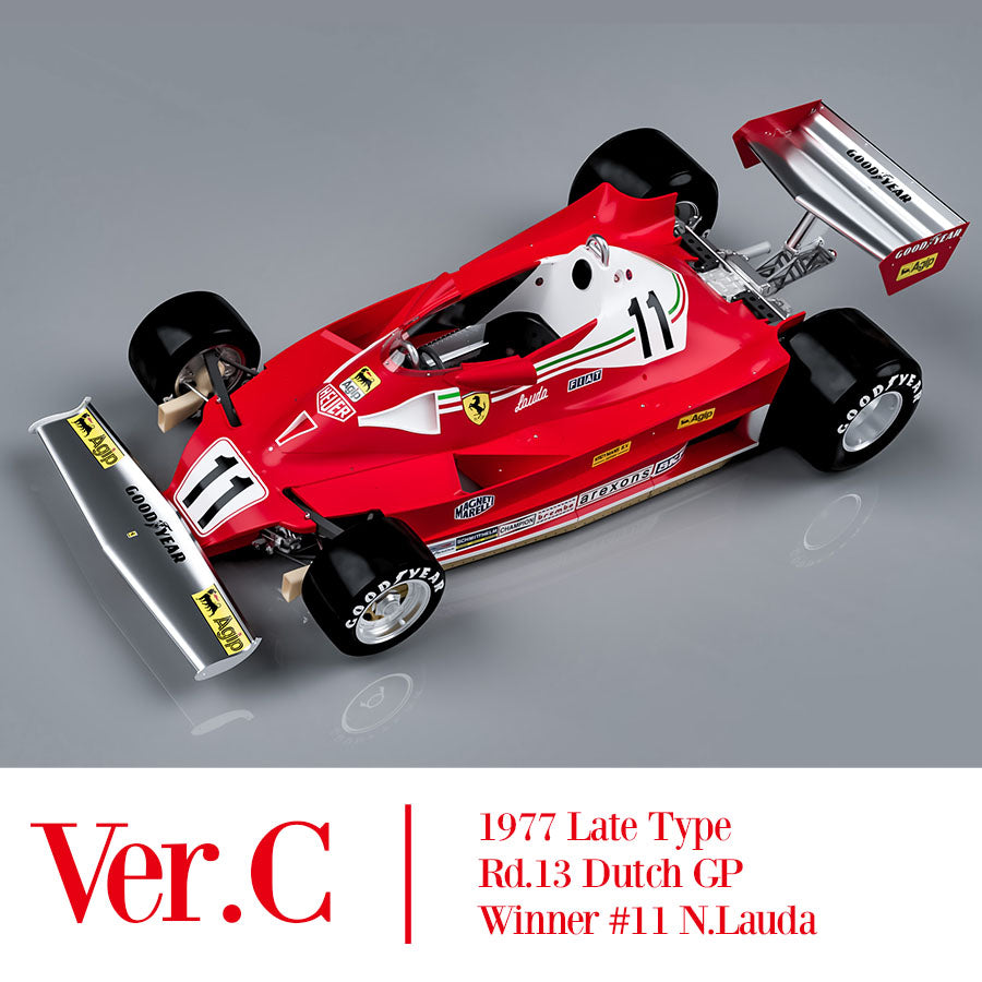 [ Back-order ] Model Factory HIRO  K687 1:12 Fulldetail Kit 312T2 Ver.C 1977 Rd.13 Dutch GP #11 N.Lauda / #12 C.Reutemann Rd.16 Canadian GP #21 G.Villeneuve / #12 C.Reutemann MFH