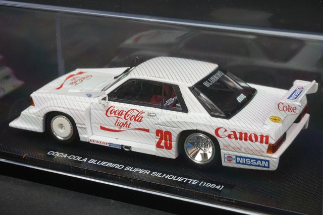 1:43 TOMICA EBBRO 226864 Coca-Cola Bluebird Super Silhouette 1984 #20 White