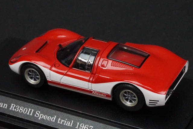 1:43 EBBRO 43553 Nissan R380II Speed Trial 1967 Red/White model car