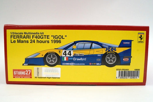 FR2401 Studio27 1:24 Ferrari F40 GTE Le Mans 24h 1996 #44 Model car Kit