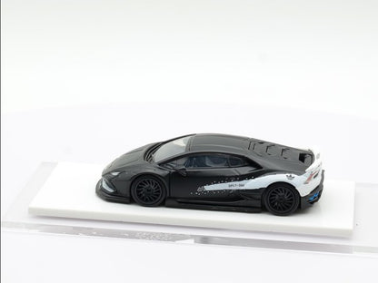 LB610-019 LB PERFORMANCE 1:64 LIBERTY WALK LB-WORKS Huracan Black/White