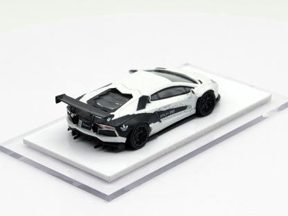 LB700-021 LB PERFORMANCE 1:64 LIBERTY WALK LB Works Aventador LP700 White/Black