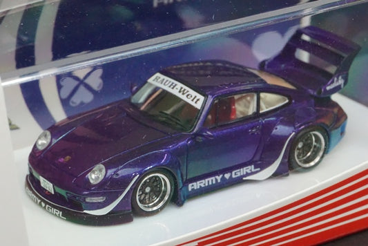 FM64002-RWB993-08C Fuelme Models 1:64 RWB 993 ARMY GIRL Ver.3 Pearl Purple