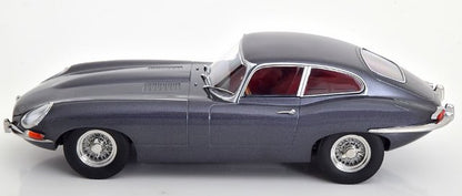 KKDC180432 KK Scale 1:18 Jaguar E-type Coupe Series 1 LHD 1961 Gray Metallic/Dark Red Interior