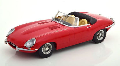 KKDC180482 KK Scale 1:18 Jaguar E-Type Convertible open Series 1 RHD 1961 Red/Creme interieur