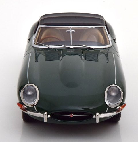 KKDC180483 KK Scale 1:18 Jaguar E-Type Convertible closed Series 1 RHD 1961 British Racing Green/Creme interieur