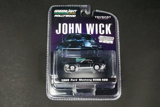 GL51371 GreenLight Ford Mustang BOSS 429 1969 Silver Chrome model car