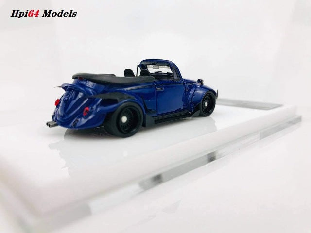 HPI64 1:64 VW Volkswagen Beetle RWB Cabriolet Blue model car