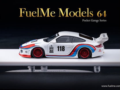 FM64006PG-A Fuelme Models 1:64 Porsche OLD NEW 997 Martini #118 model car