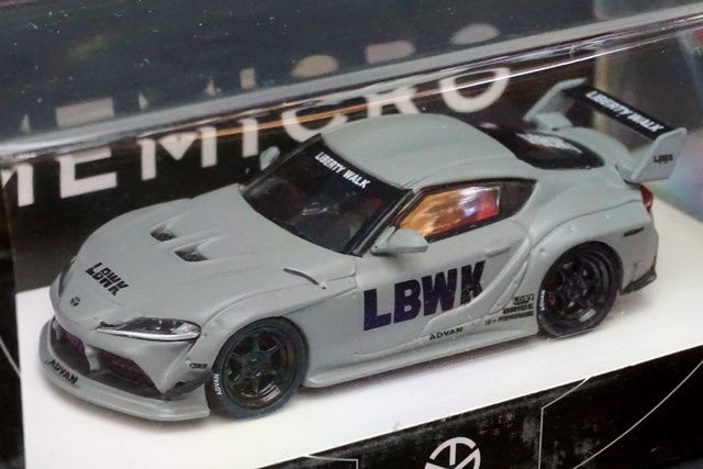 TM Time Micro 1:64 LBWK Toyota Supra A90 Gray model car