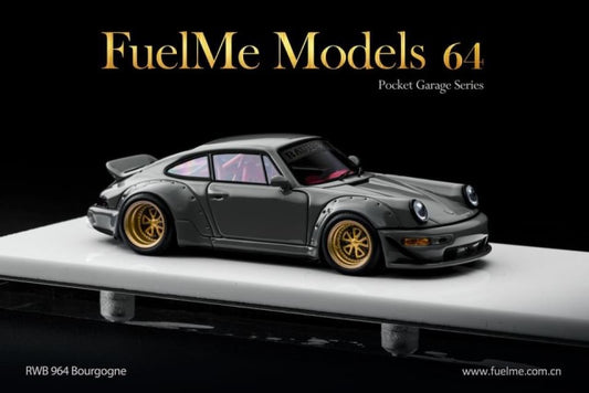 FM64002-RWB964-02 Fuelme Models 1:64 Porsche RWB 964 Bourgogne