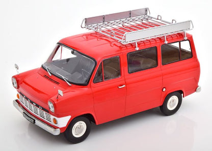 KKDC180465 KK scale 1:18 Ford Transit Bus 1965-1970 with Roof Rack Red