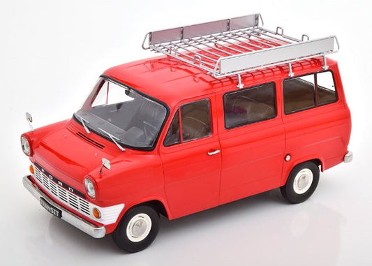 KKDC180465 KK scale 1:18 Ford Transit Bus 1965-1970 with Roof Rack Red