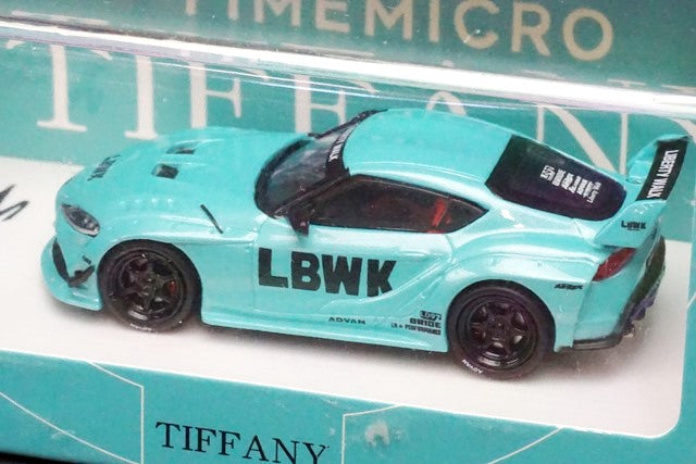 TM Time Micro 1:64 LBWK Toyota Supra A90 Tiffany Blue model car