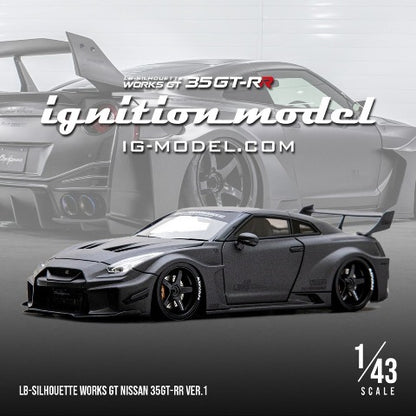 IG2542 ignition model 1:43 Nissan LB-Silhouette WORKS GT 35GT-RR Matte Black LB original package