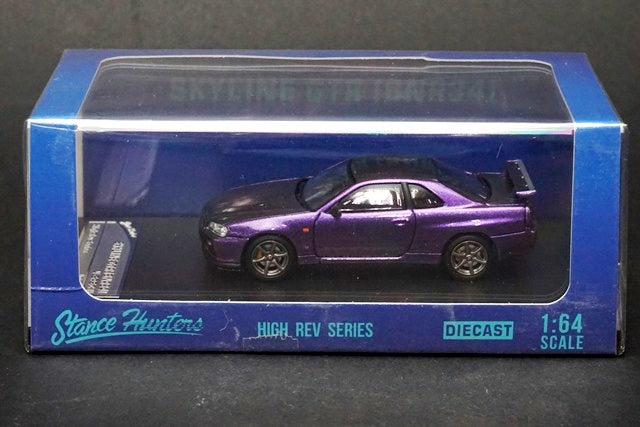 Stance Hunters 1:64 Nissan Skyline GTR R34 V-SPEC-II Midnight Purple