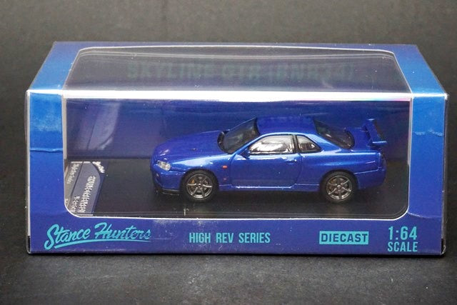 Stance Hunters 1:64 Nissan Skyline GTR R34 V-SPEC-II Bayside Blue