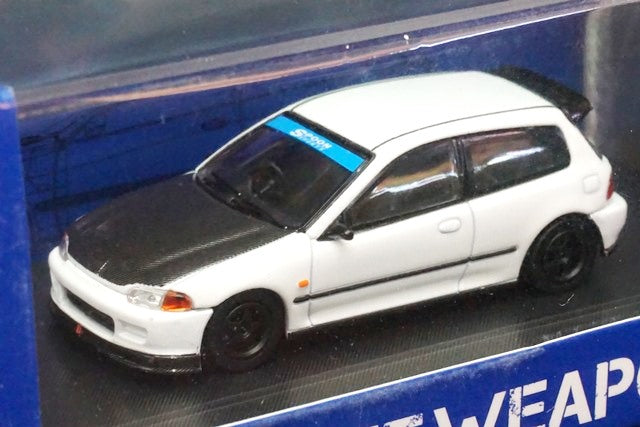 Street Weapon 1:64 Honda Civic EG6 Spoon White model car