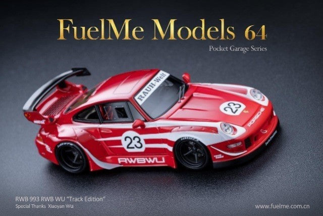 FM64002-RWB993-12 Fuelme Models 1:64 RWB 993 RWBWU Track Edition Salzburg Red