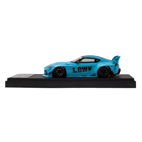 LB013BSP MakeUp EIDOLON 1:43 LBWK LB-WORKS Toyota GR Supra Light Blue Pearl LBWK Limited