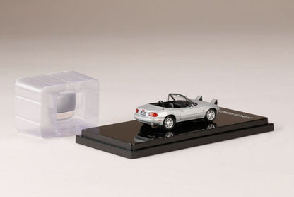 HJ641025ALS Hobby JAPAN 1:64 Mazda Eunos Roadster NA6CE Open Retractable headlights Silverstone Metallic