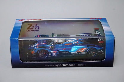 1:43 SPARK S7919S Alpine A470 Gibson #36 Signatech Alpine Matmut Winner LMP2 24H Le Mans 2019 Trophy