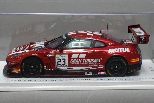 1:43 SPARK SB207 Nissan GT-R NISMO GT3-GT Sport MOTUL Team RJN 7th 24h SPA 2018 #23