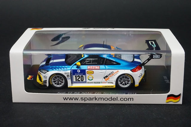 1:43 SPARK SG140 Audi TT RS ADAC Nurburgring 24h 2014 #120 model car