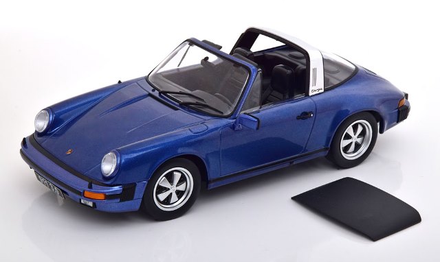 KKDC180681 KK Scale 1:18 Porsche 911 Carrera 3.0 Targa 1977 Blue Metallic