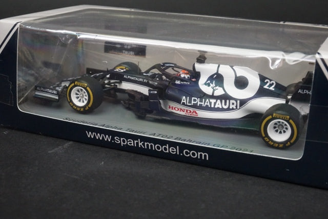 1:43 SPARK S7669 Scuderia Alpha Tauri AT02 #22 Bahrain GP 2021 Yuki Tsunoda model car