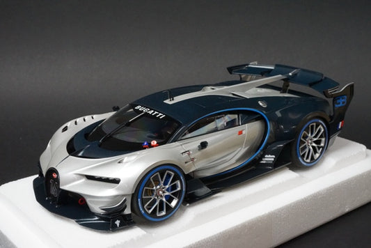 1:18 AUTOart 70987 Bugatti Vision Gran Turismo Metallic Silver/Blue Carbon model car