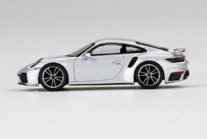 MGT00354-R TSM MINI-GT 1:64 Porsche 911 Turbo S GT Silver Metallic RHD