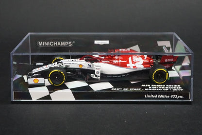 1:43 MINICHAMPS 417190607 Alfa Romeo Racing Monaco GP 2019 #7 K.Raikkonen model car