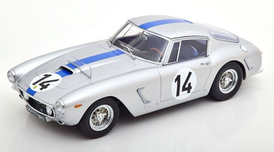 KKDC180862 KK Scale 1:18 Ferrari 250 GT SWB Competizione 1961 #14 24h Le Mans Silver/Blue