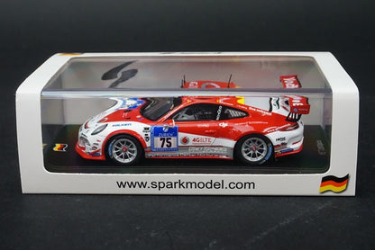 1:43 SPARK SG203 Porsche 911 GT3 Cup Getspeed Performance Nurburgring 2015 #75 model car