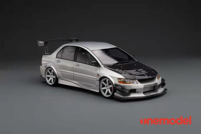 20C03-27 onemodel 1:18 Mitsubishi Voltex EVO IX Carbon Bonnet Version Silver