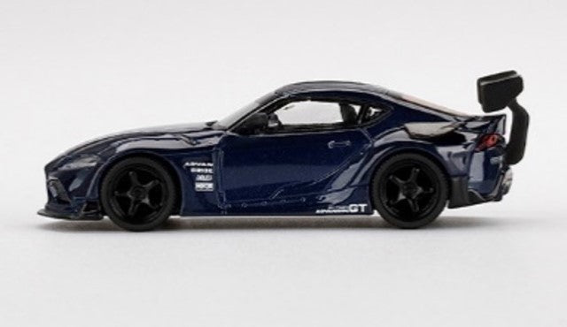 MGT00368-R TSM MINI-GT 1:64 Toyota HKS GR Supra A90 DOWNSHIFT Blue RHD