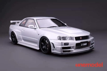 22A01-07 onemodel 1:18 Nissan NISMO R34 GT-R Z-tune Silver