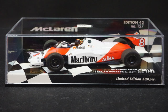 1:43 MINICHAMPS 530834398 McLaren Ford MP4/1C Test Silverstone 1983 #8 S.Belov