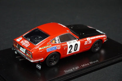 1:43 SPARK S6284 Nissan Datsun 240 Z #20 Monte Carlo 1972 Tony Fall Mike Wood model car